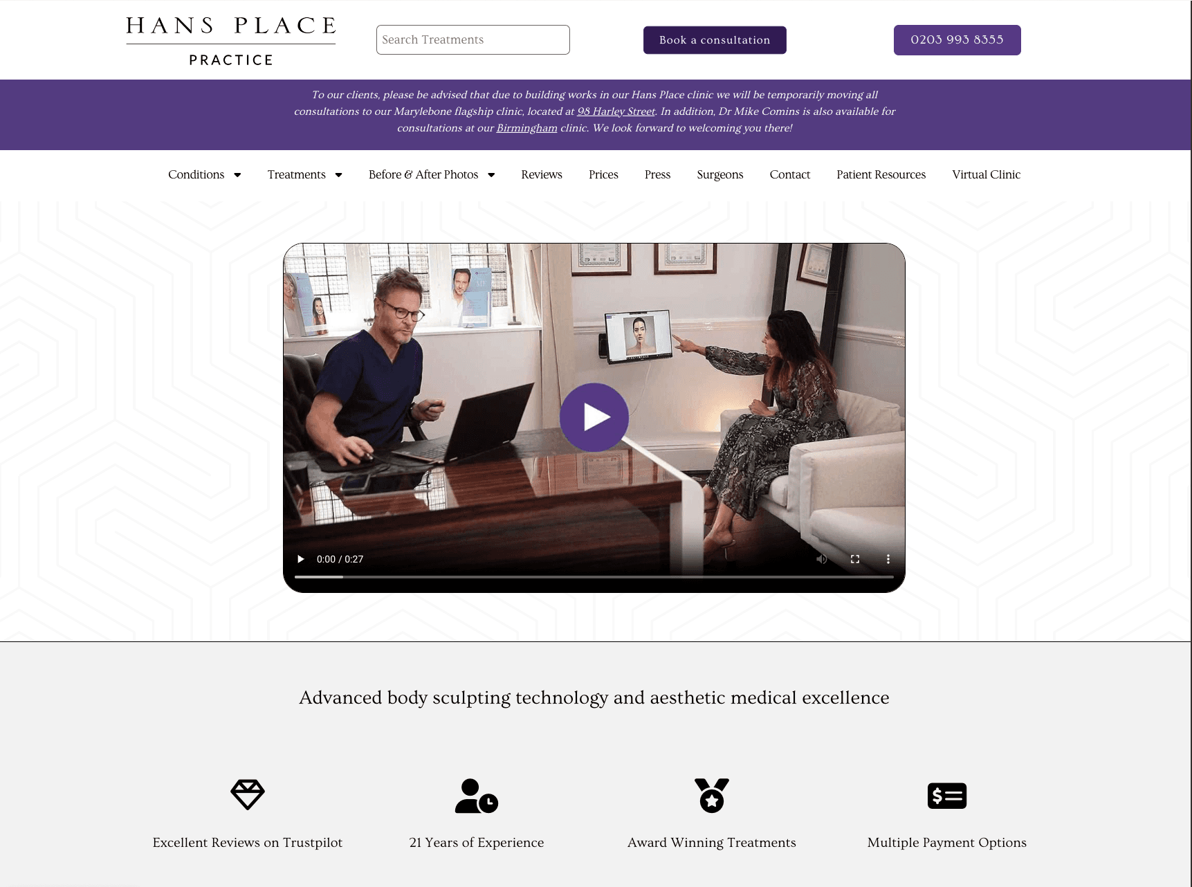 Hans Place site preview