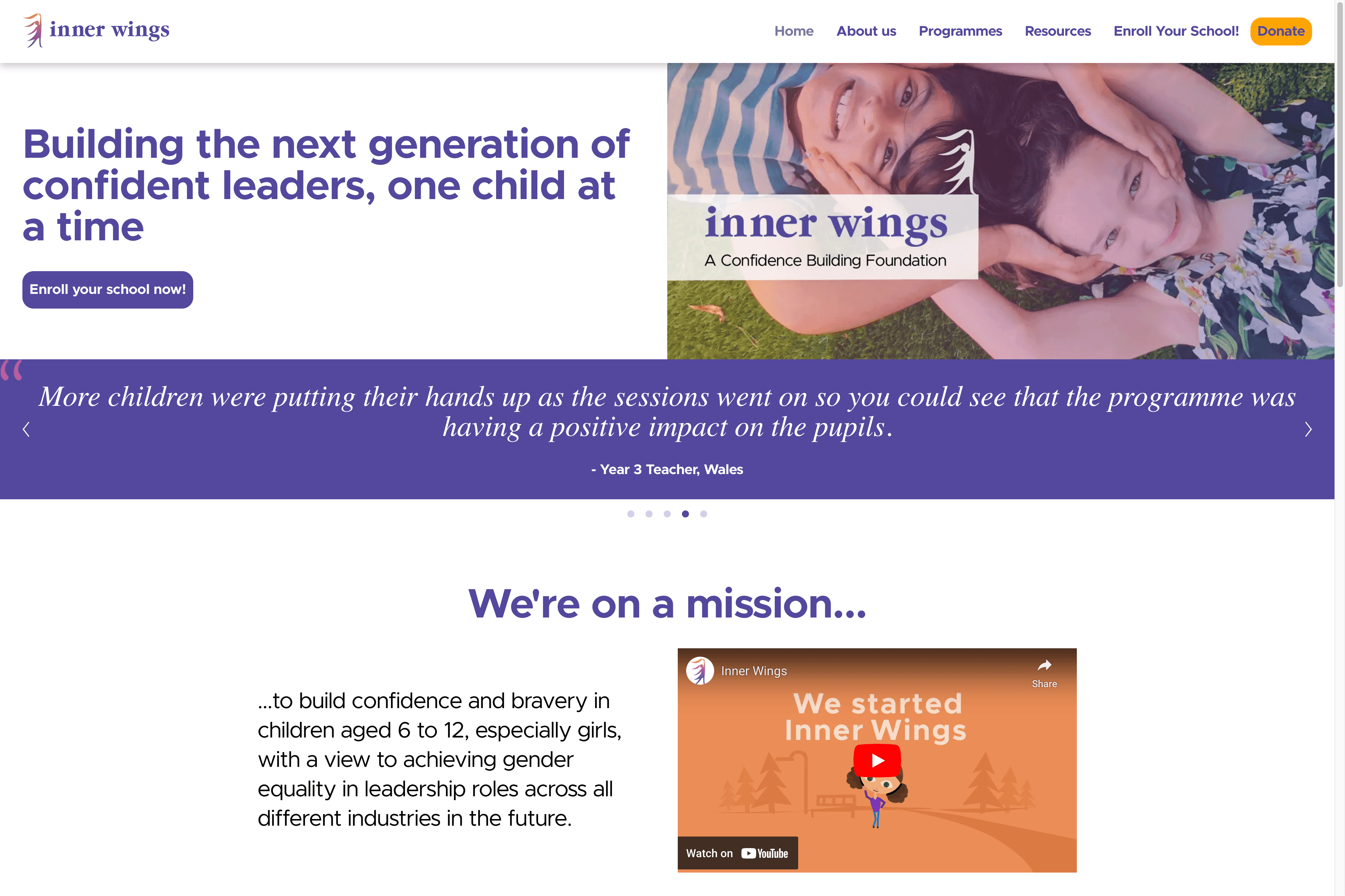 InnerWings site preview